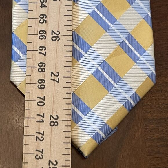 Alexander Julian Colours Gold Blue Hand Made 100% Polyester Made In China - Picture 5 of 9